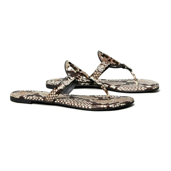 Tory Burch Shoes - Tory Burch miller sandal stamped snake print warm roccia 8